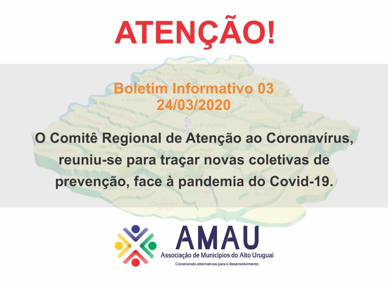 Leia mais sobre o artigo Boletim Informativo 03 – 24/03/2020