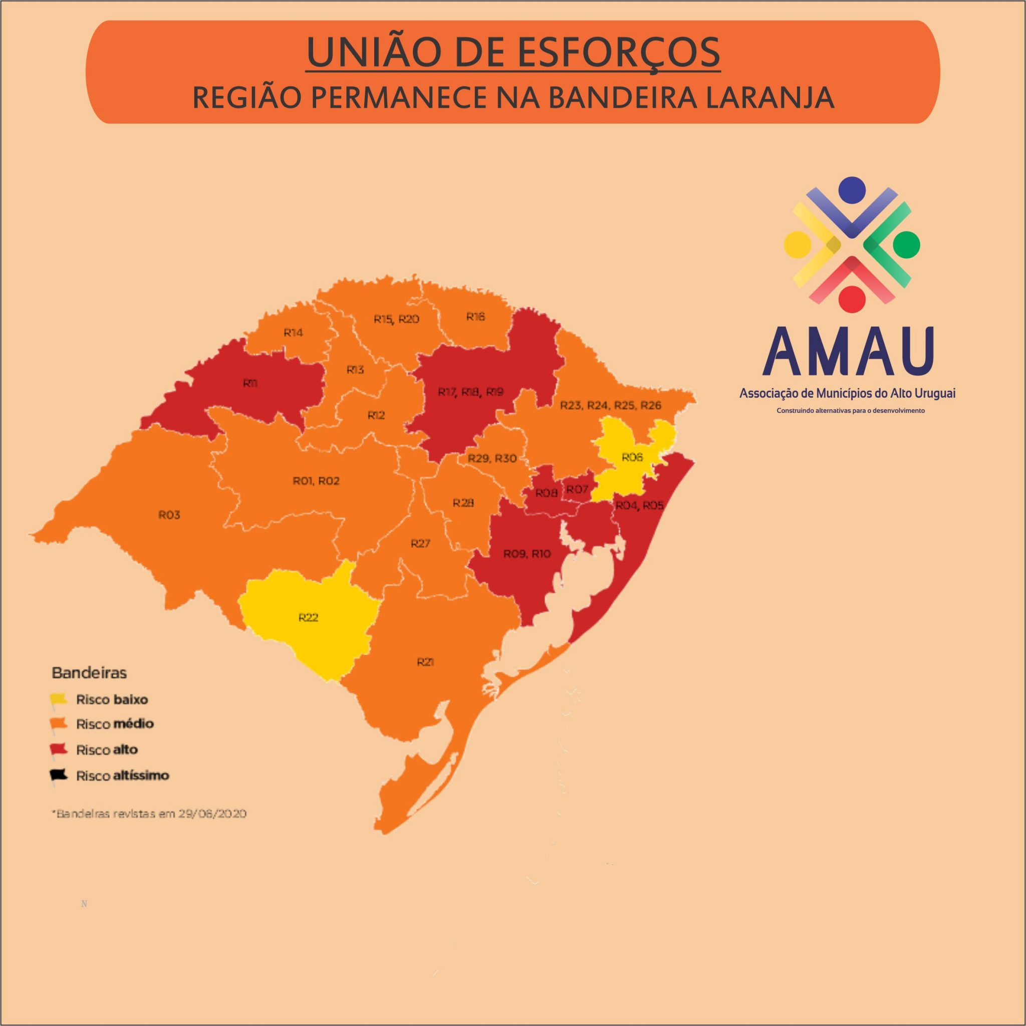 Você está visualizando atualmente UNIÃO DE ESFORÇOS Região permanece na Bandeira Laranja