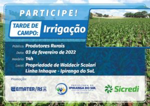 Leia mais sobre o artigo IPIRANGA DO SUL PROMOVE TARDE DE CAMPO SOBRE IRRIGAÇÃO DO MILHO