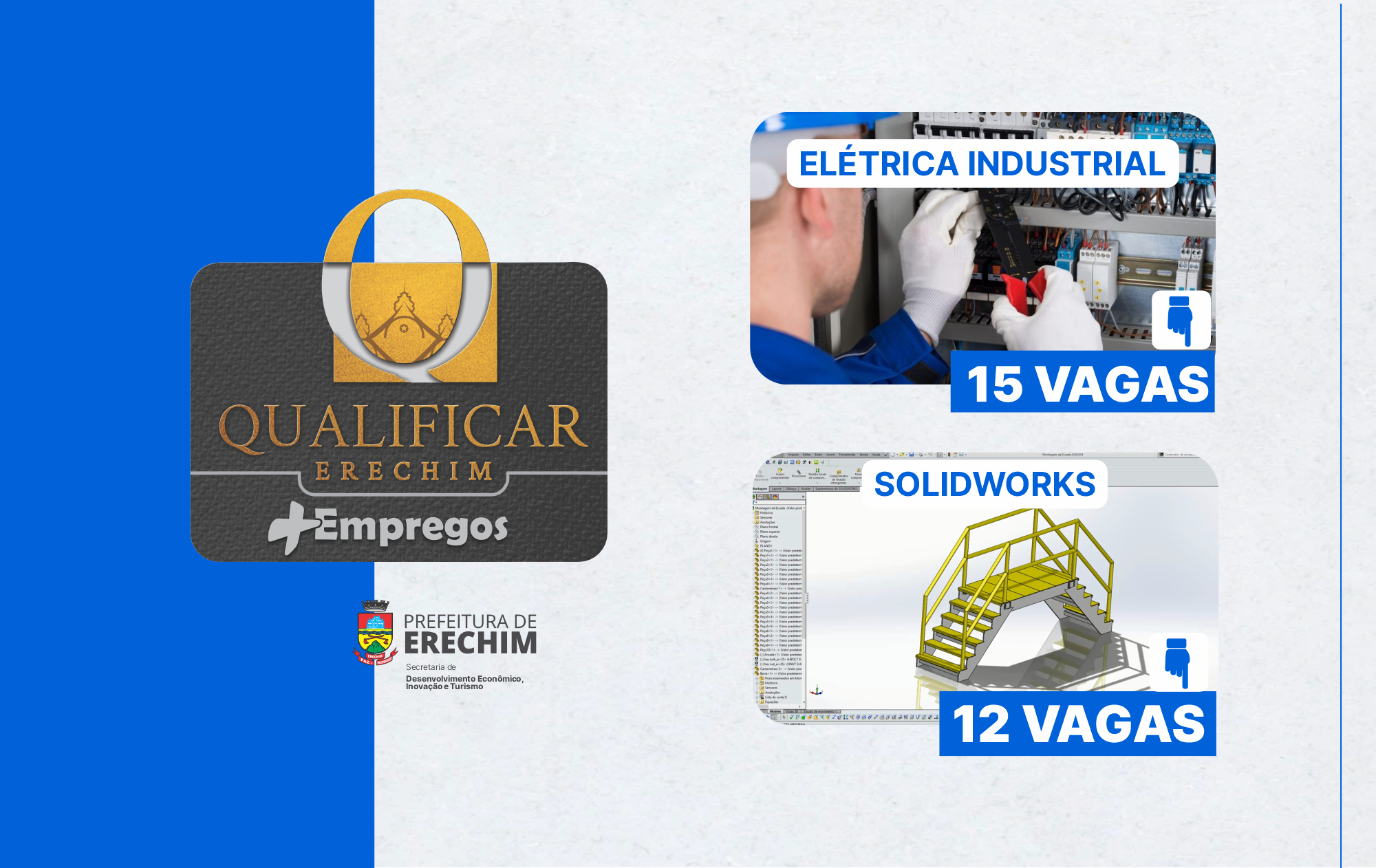 Você está visualizando atualmente INSCRIÇÕES PARA CURSOS GRATUITOS SOLIDWORKS E ELÉTRICA INDUSTRIAL NA PRÓXIMA SEMANA