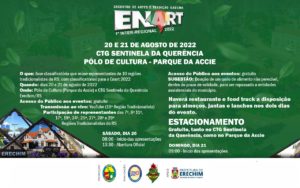 Leia mais sobre o artigo ETAPA DO ENART, MAIOR EVENTO ARTÍSTICO-CULTURAL AMADOR DA AMÉRICA LATINA, SERÁ NESTE FIM DE SEMANA