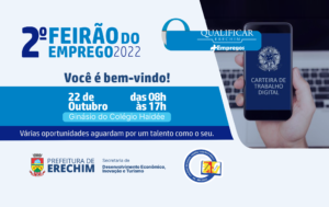 Leia mais sobre o artigo SEGUNDO FEIRÃO DO EMPREGO ESTÁ COM INSCRIÇÕES ABERTAS PARA EMPRESAS